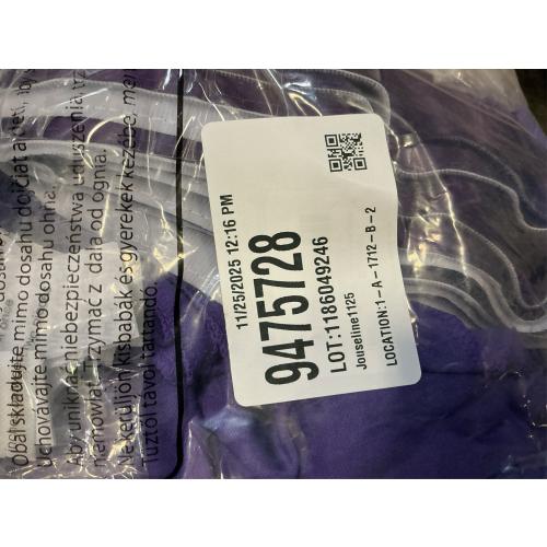 Partisky Purple Polyester Table Skirt for Rectangle Tables 9ft, Wrinkle Resistant Pleated Ruffle Table Cloth for Banquet Wedding Trade Baby Shower Display Gift Dining Table