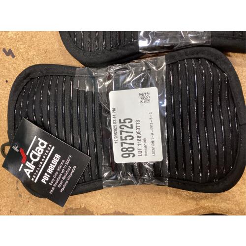 All-Clad Cotton Pot Holder, 2 Pack, Black