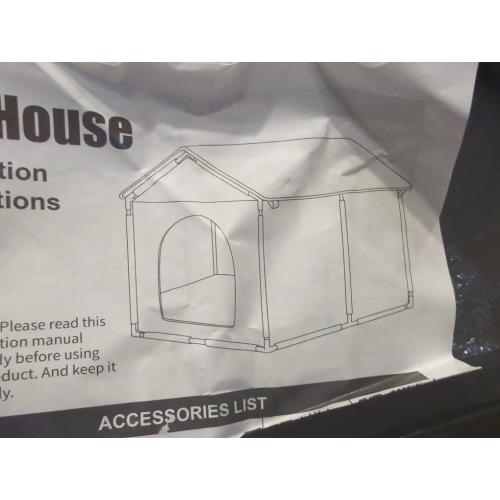 Large Dog House Soft Indoor (Int 30x28x23in/Ext 31x30x31in) w/Soft Cushion | Oxford Fabric, More Stable Frame, Thickened Roof, Ideal for Labrador, Husky, Samoyed, Golden Retriever, German Shepherd