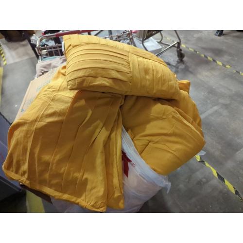 Monbix Full Comforter Set - 7 Pieces Bright Yellow Bed in a Bag Full Size Bedding Sets with Comforters, All Seasons Down Alternative Comforter with Sheets,Pillowcases & Shams