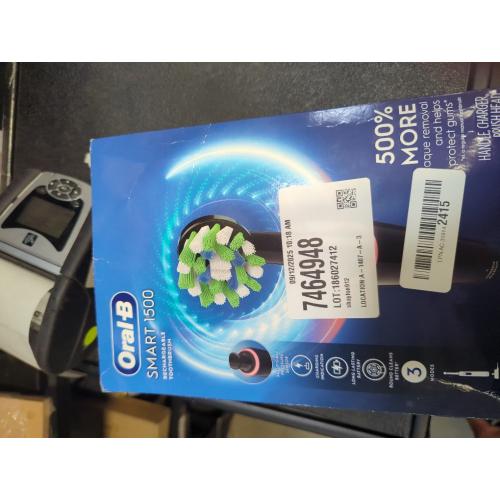 Oral-B Smart 1500 Electric Power Rechargeable Battery Toothbrush, Black