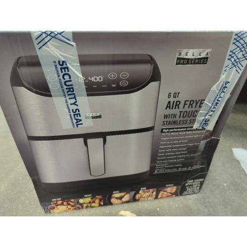 Bella PRO - 6-qt. Touchscreen Air Fryer - Stainless Steel