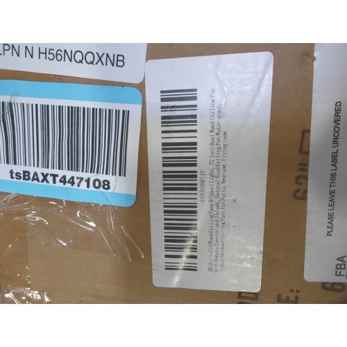 72 Inch Ceiling Fan No Light ，Wood Outdoor Ceiling Fans for Patios Living Room Garage Gazebo Mid Century Modern Exterior Extra Large Waterproof Ceiling Fan Without Light with Downrod (Walnut)