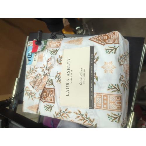 Laura Ashley Cotton Percale Full Sheet Set