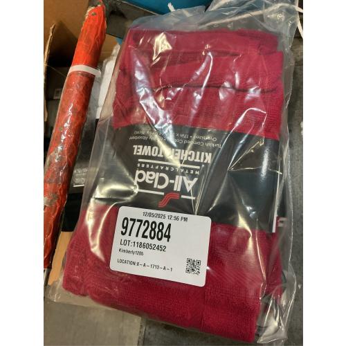 All-Clad Solid Kitchen Towel: Highly Absorbent, Super Soft Long Lasting - 100% Cotton, 17x30 Tea Towel for Cleaning & Drying Dishes, Pans, Glassware, or Countertops, (1-Pack), Chili