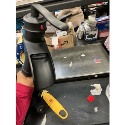 FRANSITON Waterfall Faucet Bathroom Faucet Single Handle One Hole Matte Black Finish Large Spout Lavatory Faucets (Matte Black)