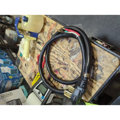 Southwire 9044SW8808 Range Power Cord; 4-Foot; 1/4-Inch Flanged Terminals; Flat Plug; Compatible With Most Standard Free Standing Electrical Ranges With A 4 Conductor Wall Outlet; 125/250-Volt; 50-Amp