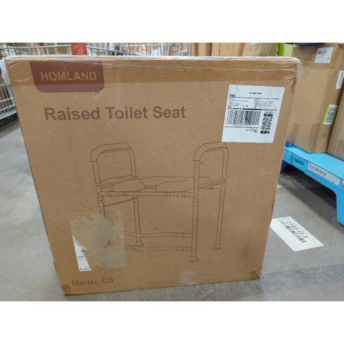Toilet Seat Risers for Seniors, Adjustable Raised Toilet Seat with Handles, Padded Seat Toilet Seat Riser for Elderly, Heavy Duty, Handicapped 400lb, Fit Any Toilet