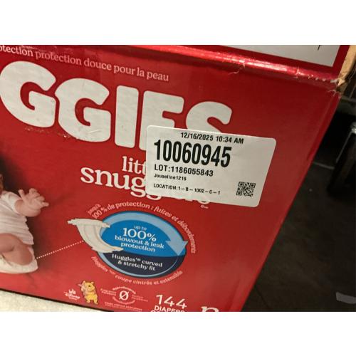 Huggies Newborn Diapers, Little Snugglers Newborn Diapers, Size Newborn (up to 10 lbs), 144 Count