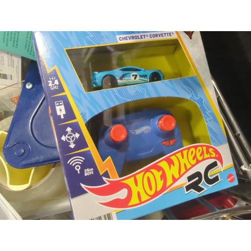 Color Blue Hot Wheels R/C  Corvette C10  Vehicle - 1:64 Scale