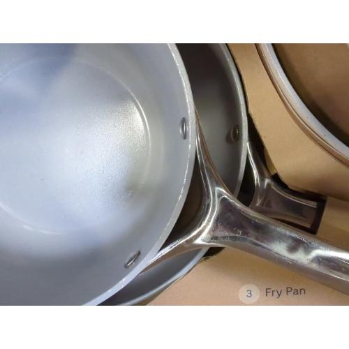 9-Piece Ceramic Nonstick Cookware Set in Cream