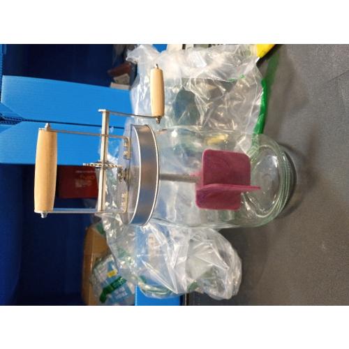 Butter Churn - Wooden Handle Shakes Stainless Steel Gear Manual Butter Maker, Butter Churner Hand Crank Mason Jar, Baking of Top Gadgets Butter Maker Cream Mixer (51oz)