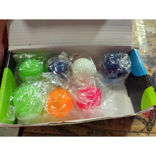Glorbs Sticky Stress Balls - Fidget Toys Pack of 7 - Glow in The Dark Stress Ball - Sticks to Ceiling and Wall - Stress Relief Gifts, Party Favors, Squishy Toys, Anxiety Relief Stress Balls for Adults