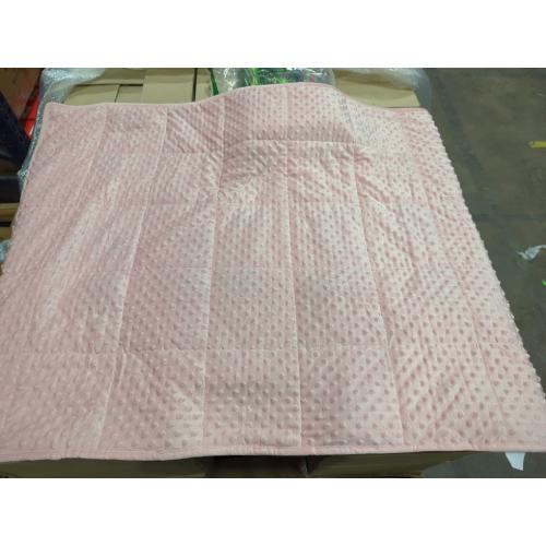 Kivik Weighted Blanket 3 lbs, Small Minky Dotted Blankets, Soft Heavy Blanket Throw, Machine Washable, 36 x 48 Inches Pink