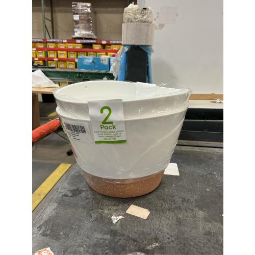 Hanging Planters for Indoor Plants, Hanging Baskets for Plants Outdoor with Visible Water Level, Hanging Flower Pots with Drainage Holes & Removable Tray(2 Pack, White)