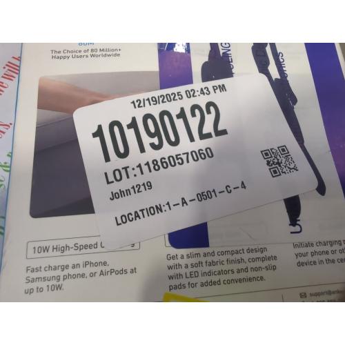 Anker 318 Wireless Charger Pad with 4' Cable, 10W, B2548JF1-1, Black