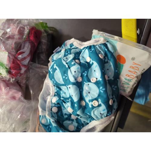 18-21M ALVABABY Swim Diapers 2pcs Baby & Toddler Snap One Size Reusable Adjustable Baby Boys' Swim Diapers for Swimming Lessons