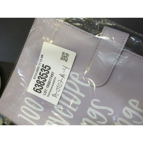 100 Envelopes Money Saving Challenge, 100 Envelope Challenge Binder, Easy and Fun Way to Save $5,050, Savings Challenges Budget Book Binder with Cash Envelopes for Office,Home,School (purple)