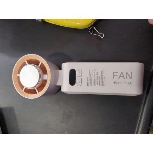 Handheld Portable Turbo Fan with Ice Cooler, Speed (1-199) 5500mAh Rechargeable Personal Fan,[20H Cooling Time] Mini Yet Powerful [20000 RPM] Small Pocket Fans for Travel/Outdoor/Home/Office, White