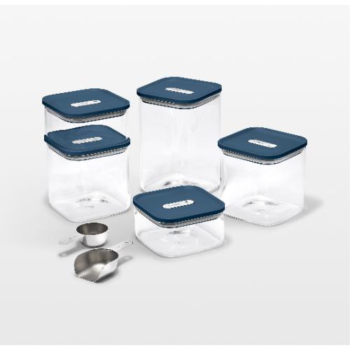 Caraway ® Navy 13-Piece Airtight Glass Food Storage Container Set with Plastic and Silicone Lids