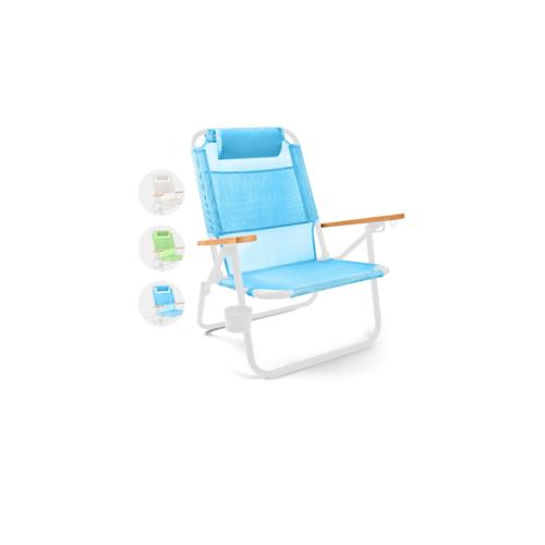 Water Buffalo Bondi Beach Chair – Backpack Beach Chair for Adults with Reclining Positions, Cup Holder & High Back Support