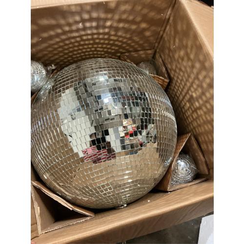 4 Pcs Large Disco Ball Decor- Silver Hanging Mirror Disco Balls Ornament for New Year Decor Christmas Tree Wedding Party Supplies Holiday Dance Music Festivals Club(6 Inch