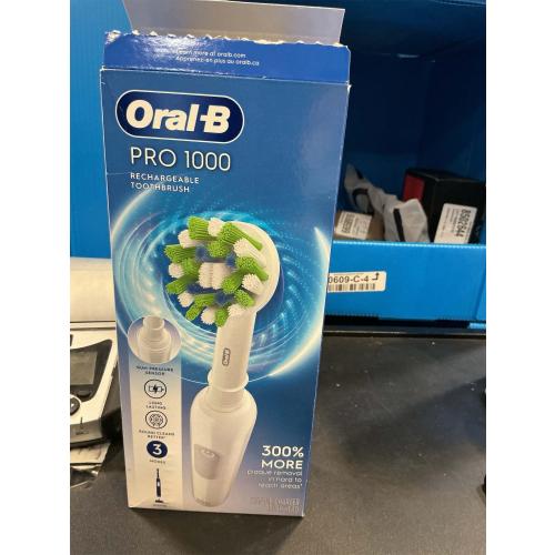 Oral-B Pro 1000 Rechargeable Electric Toothbrush, White