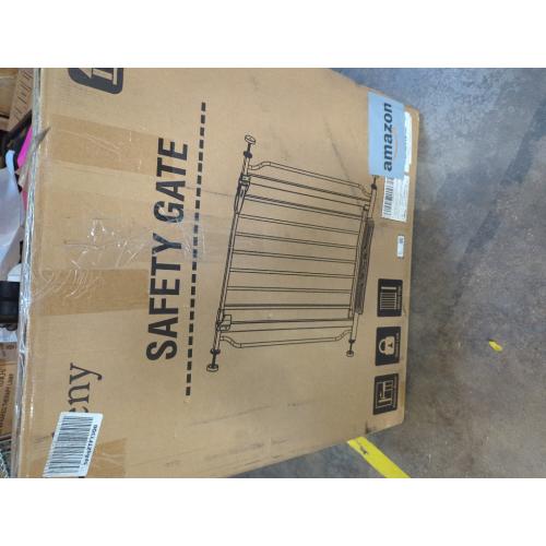 Baby Gate No Drilling, 29-40 Auto Close Dog Gate Indoor for Doorways & Stairs, Pressure Mounted Adjustable Pet Gate, Easy Walk Through Child Gate for Children & Pets Stroller Friendly, White