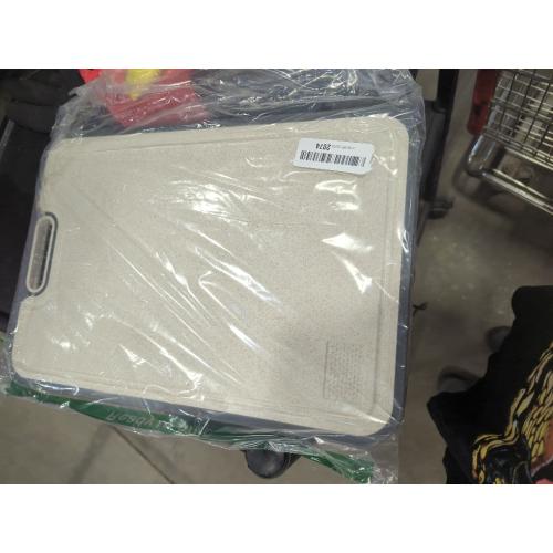 15 x 10in Stainless Steel/Wheat Straw PP Cutting Board for Kitchen, Double Sided for Meat & Vegetables, Kitchen presents