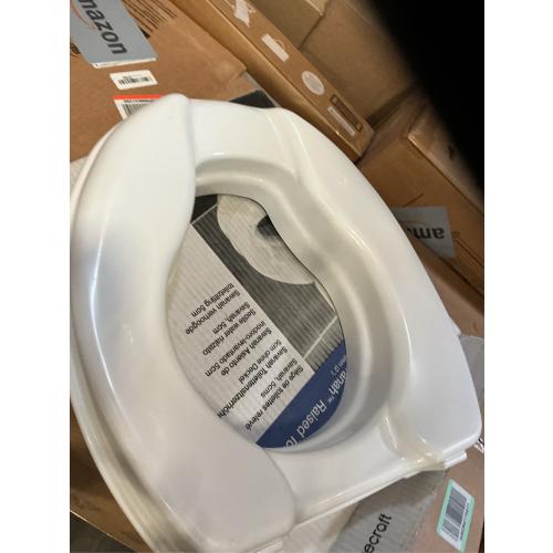 Homecraft Savanah Raised Toilet Seat, 2 High Elevated Toilet Seat Locks Onto Standard Toilets, Portable Assistance Commode Seat with Sturdy Brackets, Medical Aid for Elderly, Disabled, Limited Mobility