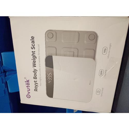 Ovutek Scale for Body Weight, Highly Accurate 450lb Digital Bathroom Scales for People, Automatic Weighing Machine for Baby, Pet, Light Items, Large LED, Sturdy and Durable Base, White