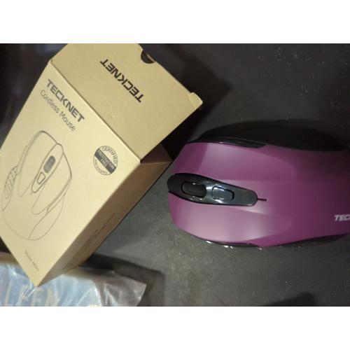 TECKNET Wireless Mouse, 2.4G Ergonomic Optical Mouse, Computer Mouse for Laptop, PC, Computer, Chromebook, Notebook, 6 Buttons, 24 Months Battery Life, 2600 DPI, 5 Adjustment Levels