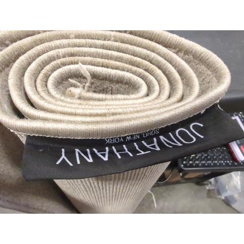 Size Large JONATHAN Y Haze Solid Low-Pile Beige Indoor Area Rug  Coastal,Bohemian,Minimalist,Classic, Easy-Cleaning for Living Room,Bedroom,Kitchen,Pet Friendly,Non-Shedding (SEU100G-4)