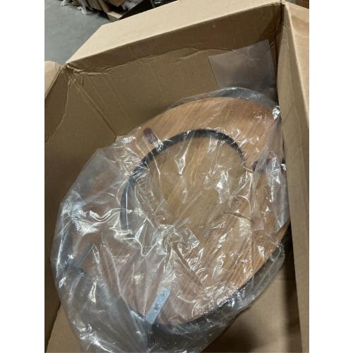 Mayfair Round Wood with Chrome Hinge Toilet Seat in Natural Oak
