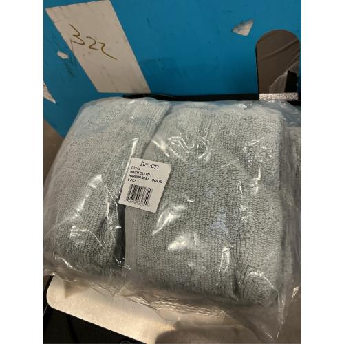 6 pcs Haven Organic Cotton Terry Washcloth in Harbor Mist Grey