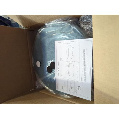 Homebeez Linen Ottoman Foot Stool Round Padded Foot Rest with Non-Skid Legs, Soft Step Stool for Couch, Desk, Hallway, Office, Lounge, Dorm Room Multiple Colors