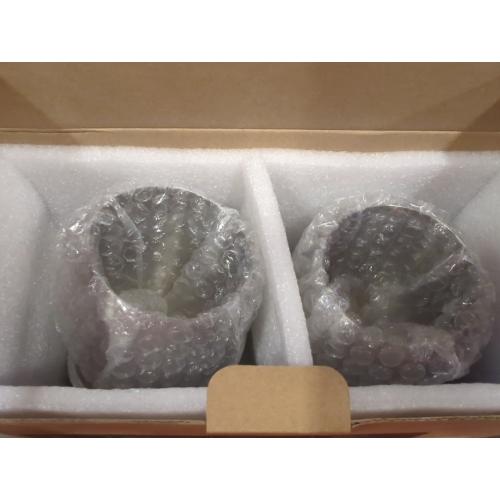 Set of 2 Color silver Gusto Nostro White Marble Wine Chiller for Glass and Stainless Steel Tumbler Set of 2 - Freezable Wine Glass Chiller Holder - Cool Set of Chillers and Stemless Metal Wine Tumblers for HomeBar (Silver)