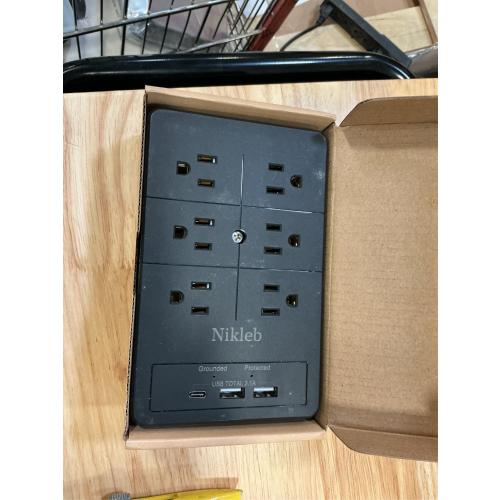 Multi Plug Outlet Extender Nikleb, Surge Protector 12 Outlets, Wall Plug with 2 USB  USB C Ports Total 3.1A, Charger Blocks Wall Mount, Outlet Splitter Heavy Duty for Home, Office, Garage Improvement