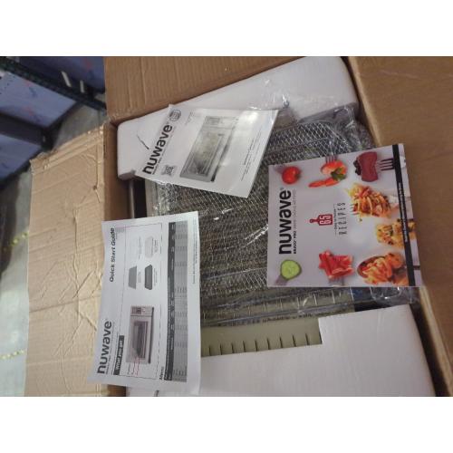 Nuwave Bravo Air Fryer Toaster Smart Oven, 10-in-1 Countertop Convection, 1800 Watts, 21-Qt Capacity, 50°-450°F Temp Controls, Top and Bottom Heater Adjustments 0%-100%, PFAS Free, Stainless Steel