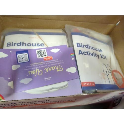 12 DIY Bird House Kits For Children to Build - Wood Birdhouse for Kids to Paint - Unfinished Bird Houses for Kids - Wood Craft Project Kits - Wooden Arts & Craft for Girls & Boys - Classroom Activity