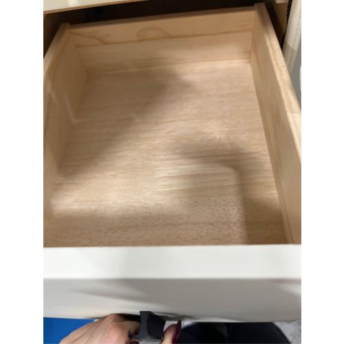 VICITON Narrow Nightstand with 2 Drawers, Narrow Side Table Leather Surface, Slim Bedside Table for Bedrooms, Dormitories, Living Rooms (Cream White, 15.7 D x 11.8 W x 22.4 H)