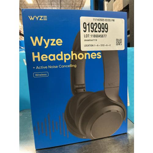 Wyze Headphones Noise Cancelling, Wireless Over Ear Bluetooth Headphones with Mic, Alexa Built-in, HiFi Sound, Transparency Mode for Travel Home Office, Custom EQ via Wyze App