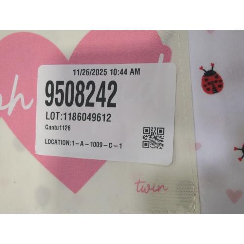 Oh Cupid Twin 3pc Sheet Set Ladybug Pattern