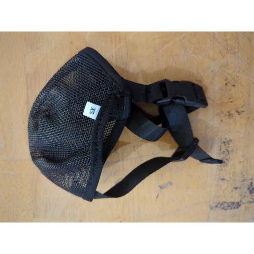 Dog Muzzle, Soft Mesh Covered Muzzles for Small, Medium, Large and X-Large Dogs, Muzzle with Adjustable Straps, Prevent Barking, Biting, and Accidental Ingestion (Black, X-Small)