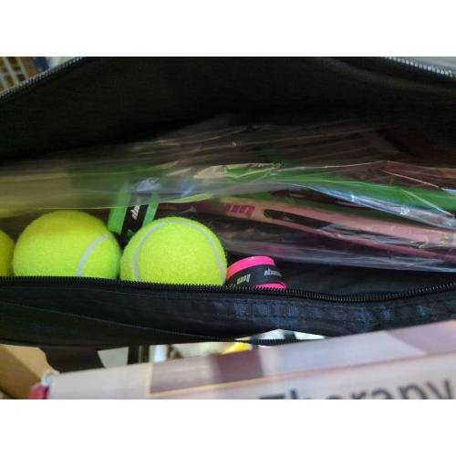 bo'weiqi 27 Recreational Tennis Racket Set 2 Players Lightweight Pre-Strung Tennis Racquets for Beginners, Including 3 Balls, 2 Overgrips, 2 Vibration Dampers and 1 Bag Easy Carry