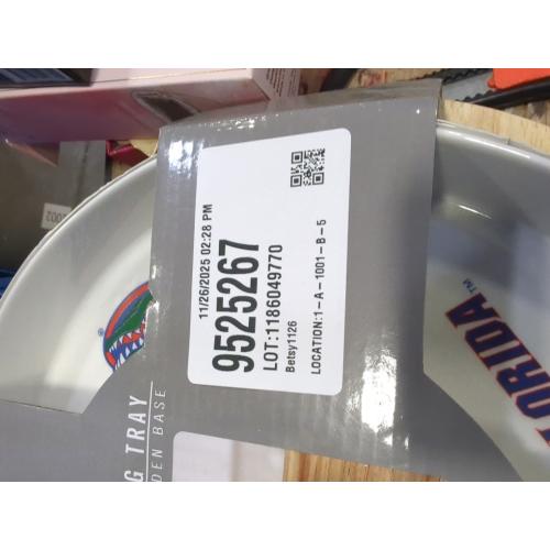 The Memory Company | Licensed NCAA 16 5-Section Serving Tray w/Wood