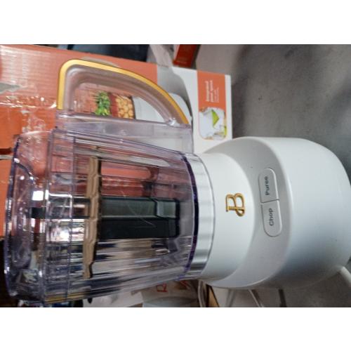 Beautiful 3-Cup Food Chopper, White Icing by Drew Barrymore