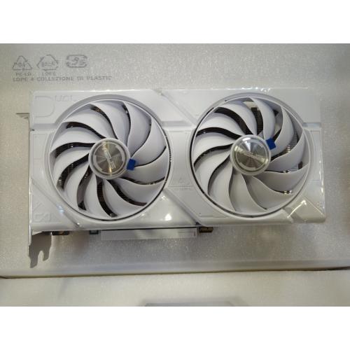 White ASUS Dual GeForce RTX™ 4070 Super EVO White OC Edition 12GB GDDR6X (PCIe 4.0, 12GB GDDR6X, DLSS 3, HDMI 2.1a, DisplayPort 1.4a, 2.5-Slot Design, Axial-tech Fan Design, 0dB Technology, and More)