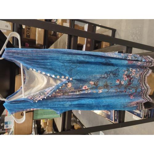 Size M Sundresses for Women 2025 Vacation Swim Cover up Beach Dresses Button Down Sleeveless Boho Floral V-Neck Summer Dress.