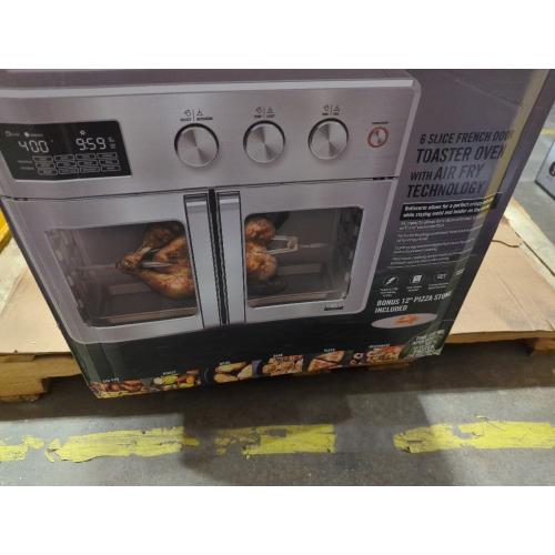 Bella PRO - 12-in-1 6-Slice Toaster Oven   33-qt. Air Fryer with French Doors - Stainless Steel